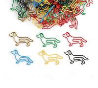 Hoxfly Graffette Ufficio, 100PCS Graffetta in Metallo, Modello Bassotto, Scuola E Uso Personale, 38mm Graffette Colorate per Libro, Di Carta Raccoglitori Clip per Memo, Carta, Biglietti, Poster, Foto