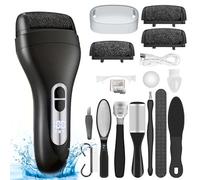 Hoxida Dispositivo di rimozione calli elettrico per piedi, con testa di macinazione più grande, kit portatile per pedicure, lima per piedi per rimozione calli e calli ricaricabile, impermeabile, per