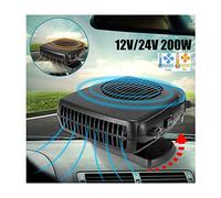 HOXMOMA Stufetta Portatile per Auto 12v 200W, Auto Termoventilatore, Riscaldamento Auto, Sbrinatore Auto 2 in 1 Riscaldatore per Auto Demister Sbrinatore Ventilatore Veicolo,24V