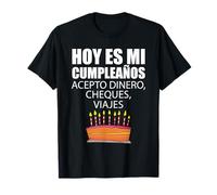 Hoy es Mi cumpleaños Compleanno Spagnolo Playera Maglietta