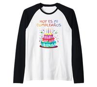 Hoy ES Mi cumpleaños Oggi è Il Mio Compleanno en Espanol Maglia con Maniche Raglan