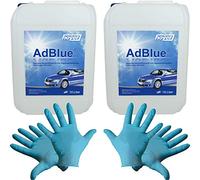 Hoyer, Set da 2 taniche da 10 litri di additivo AdBlue® con beccuccio + 2 paia di guanti monouso in nitrile