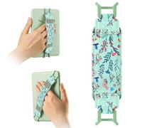 HoYiXi Cinghia elastica universale morbida per eReader da 6-7 pollici, compatibile con Kindle, Kobo, PocketBook, Tolino, cinghia da polso ad alta elasticità per eReader da 6", 17,3 cm, 7", fiore verde