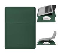 HoYiXi Custodia con Supporto per laptop da 15,6 16 pollici, Compatibile con MacBook Pro 16/15.4'' MacBook Pro 15/Galaxy Book Flex 15/15''-16'' Dell HP ASUS Supporto laptop Sleeve-Verde scuro