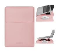 HoYiXi Custodia con Supporto per laptop da 15,6 16 pollici, Compatibile con MacBook Pro 16/15.4'' MacBook Pro 15/Galaxy Book Flex 15/15''-16'' Dell HP ASUS Supporto laptop Sleeve-Rosa