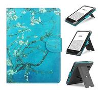 HoYiXi Custodia Universale Compatibile con 6”-6.8” Kobo/PocketBook/Tolino/Sony E-Book eReader Kindle Paperwhite/Kobo Clara HD/Kobo Clara 2E Pelle Cover con Stand per 6-6.8” E-Book Kindle, fiore