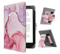 HoYiXi Custodia Universale for 6.8'' / 7“ Kindle Paperwhite 2024-2012 Compatibile Kobo Clara HD/Kobo Clara 2E /PocketBook/Tolino/Sony eReader Cover Case Bracket standing function,Dali rosa