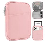 HoYiXi Custodia universale per 7-8 pollici Tablet Fire HD 8/Fire HD 8 Plus Compatible iPad Mini (6th Gen) 8.3" 2021, iPad Mini 5/4/3/2/1, Tab A8, 7"-8" inch Android Tablet Sleeve Case -Rosa