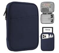 HoYiXi Custodia universale per 7" Kindle Paperwhite/Colorsoft 2024 Compatible with 6.8" Paperwhite 2021-2012/6-6.8 pollici eReaders Kobo/Tolino/Sony With Anti-Drop Protective Sleeve Case,Blu