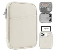 HoYiXi Custodia universale per 7" Kindle Paperwhite/Colorsoft 2024 Compatible with 6.8" Paperwhite 2021-2012/6-6.8 pollici eReaders Kobo/Tolino/Sony With Anti-Drop Protective Sleeve Case,Bianco