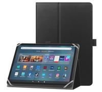 HoYiXi Custodia universale per 9-10.1 pollici Tablet Compatibile Fire HD 10 e Fire HD 10 Plus con Supporto e Cover per Cinturino da Polso per 9"-10.1" Samsung Lenovo Huawei Android Tablet - Nero