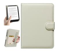 HoYiXi Custodia Universale per eReader 6,8'',7'', Compatibile con Kindle Paperwhite/Kobo Clara HD/2E/BOOX T68/iReader Ocean/PocketBook/Tolino 6,8"-7" Libro Elettronico, Cover Protettiva,Bianco riso