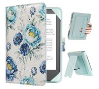 HoYiXi Custodia universale per eReader da 6", compatibile con Kindle/Kobo Clara HD/Kobo Clara 2E/Paperwhite/Pocketbook/Tolino eReader, con cinghia da polso e cavalletto, custodia per eReader da 6