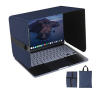HoYiXi Parasole pieghevole per computer portatile, compatibile con MacBook, Dell, Surface da 13 a 14", blocca la luce solare, protegge la privacy, lavoro all'aperto, viaggi, antiriflesso, blu
