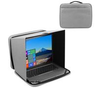 HoYiXi Parasole universale pieghevole per computer portatile da 15 a 16 pollici, blocca la luce solare, protegge la privacy, lavoro all'aperto, viaggi, antiriflesso, borsa per laptop, colore: bianco
