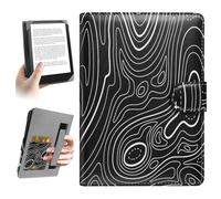 HoYiXi Universale Custodia per 6.8 pollice,7 pollice eReader Compatibilità Kindle Paperwhite/Kobo Clara HD/Kobo Clara 2E/PocketBook/Tolino/Sony 6”-6.8“ E-Book Reader Cover Case,Montagna nero