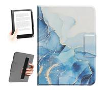 HoYiXi Universale La Custodia per eReader da 6,8",7", Compatibile con Kindle Paperwhite, Colorsoft, Kobo, PocketBook, Tolino e Sony. corda a mano elastica Case per 6"-7"eReader,Dali Blue