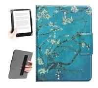 HoYiXi Universale La Custodia per eReader da 6,8",7", Compatibile con Kindle Paperwhite, Colorsoft, Kobo, PocketBook, Tolino e Sony. corda a mano elastica Case per 6"-7"eReader,Fiore