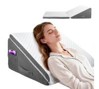 Hoyiyobi Cuscino a Cuneo per Letto 2pcs, Cuscino Adulti, Cuscino Triangolare memory foam Regolabile, Cuscino da Lettura, Elevazione Delle Gambe, Supporto Lombare per Sedersi sul Letto