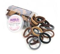 HOYOLS 100pz legami per capelli morbidi senza danni, senza cuciture morbido spessore Ponytail Holder Scrunchies Head Bands No Crease per le donne ragazze (Brunette Brown Set)