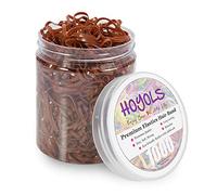 Hoyols Capelli Elastici Mini Bande di gomma morbida Ponytail Polyband Treccia Holder per bambini Baby Girl 1000 pezzi Pack (Caramello) TPR