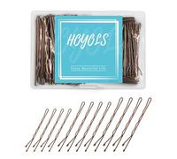 HOYOLS Forcine marroni per capelli da donna, 150 pezzi in 3 misure (4,8 cm, 6,1 cm, 6,9 cm), per acconciature Updo, chignon, accessori per capelli spessi e sottili (marrone)