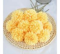 HoYuanFlo Fiori artificiali, crisantemo, 10 pezzi, bouquet regalo per | Casa Ufficio Matrimonio Persone Importanti Glorioso Morale per il Caffè