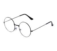 hoyuwak Occhiali rotondi retrò classici con lenti trasparenti occhiali circolari senza prescrizione montatura in metallo occhiali rotondi per costume per donne uomini