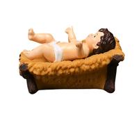 Hozaenwa Figure Del Presepe,Decorazioni Natalizie Con Statuine Cristiane | Statuetta Religiosa Di Gesù Bambino Nella Mangiatoia | Per Le Feste, Per Interni, Per Scrivania, Comodino, Libreria,