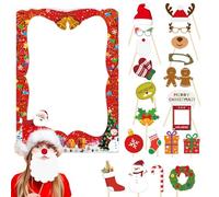 Hozaenwa per Foto Natalizie | Props per Selfie e Feste di Natale - 21 Pezzi Festivi Stagionali Per Scatti Selfie Per Ragazze Bambini Adulti Famiglia Amici