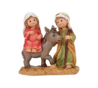 Hozaenwa Statua della Sacra Famiglia - Presepe Resina Cartone Animato Giuseppe Maria Vergine Statua | Figure Sculture Ornamenti Religiosi Cattolici - Decorazioni Cristiane per Interni Casa Chiesa