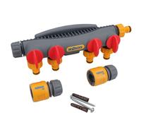 Hozelock 4 Vie Rubinetto Multi Tubo Connettore Adattatore Irrigazione Giardin...