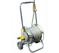 Hozelock Carrello AvvolgiTubo in metallo da 60 m con tubo da 30 m, diam 12,5 mm