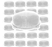 HOZEON 24 spilli rotondi in plastica trasparente da 7,9 cm, con ventosa, per composizioni floreali giapponesi, Ikebana, Kenzan, fiori, rana, per composizioni floreali