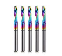 HOZLY Fresa CNC a singolo taglio, 4 mm, DLC per alluminio, 5 pezzi