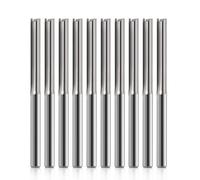 HOZLY Punte per fresa CNC 1/8 dritte, codolo da 1/8", per fresatura a 2 scanalature, in acciaio al tungsteno, 22 mm, CEL/45 mm, OAL, per lavorazione del legno, confezione da 10 (diametro di taglio