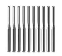 HOZLY Punte per fresa CNC dritte, codolo 1/8, diametro di taglio 2 mm, scanalatura dritta in carburo, fresa a 2 scanalature, in acciaio al tungsteno, 15 mm CEL/38 mm, OAL per la lavorazione del legno,