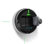 HOZO M-Cube 02 - Livella a bolla laser con supporto a parete - livella a croce con linea verticale e orizzontale verde, aderisce alla parete, girevole a 360°, ricaricabile tramite USB, per fai da te e