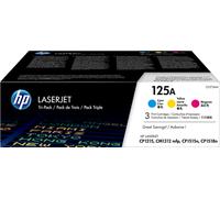 HP Confezione da 3 cartucce originali di toner ciano/magenta/giallo LaserJet 125A