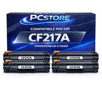 HP 17A / CF217A KIT 4 Toner Compatibile con Chip M130 M130fw M102w M102 M130fw