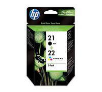 HP 21-22 Combo Pack SD367AE Confezione da Due Cartucce Originali per Stampanti Deskjet Serie D1000, D2000, F2000, F300, F4000 e Officejet Serie 4000, Nero e Tricomia
