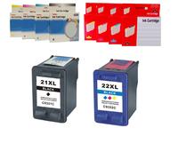 HP 21XL + 22XL CARTUCCE COMPATIBILI NO ORIGINALI BK COL KIT 2 3 PEZZI