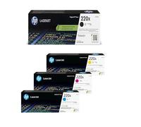 HP 220 X nero ad alta capacità + 220 A ciano, magenta, giallo, set multipack compatibile con Laserjet Pro 4202, MFP 4302, MFP 4303