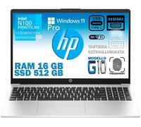 HP 250 G10 Notebook, RAM 16GB, SSD 512GB, FullHD 15.6", Intel N100 WIN11PRO