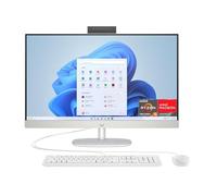 HP 27-cr0011sl, PC All-in-One 27", Display IPS FHD Non Touch, (AMD Ryzen 5 7520U, RAM 16GB, SSD 512 GB, Windows 11), Desktop, Uso quotidiano, Smart Working, QWERTY, Bianco