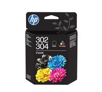 HP Confezione da 2 cartucce di inchiostro tricromia/nero 302/304