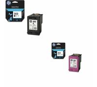 HP 303 KIT 2 3 CARTUCCE ORIGINALI T6N02AE T6N01AE BK NERO TRICOLORE