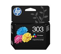 HP 303 Cartuccia Inchiostro Originale Tricolore - Ciano, Magenta, Giallo Envy Photo, Tango, Envy Inspire, ~165 Pagine per Colore