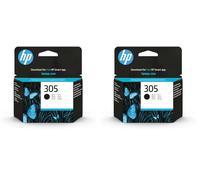 HP 305 3YM61AE Cartuccia d inchiostro Nero Dimensioni normali (Confezione da 2)