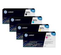 HP 307A - Set di 4 toner originali nero, ciano, magenta, giallo (CE740A, CE741A, CE742A, CE743A) per CP5220, CP5225, CP5225DN
